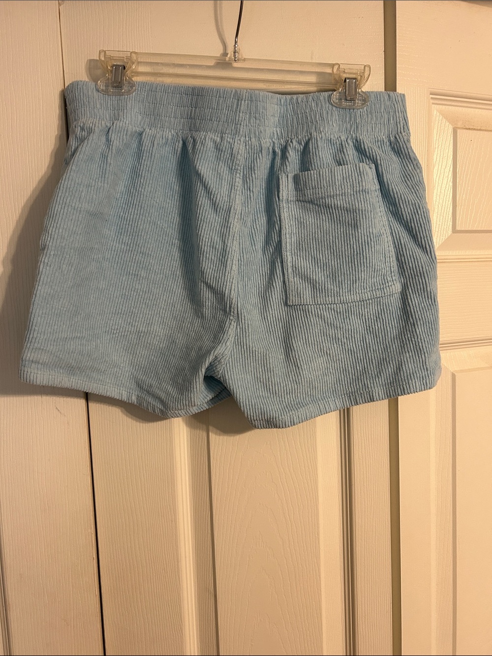 HAMMIES Size 32 Women's High-Waist Light Blue Corduroy Shorts Surfer Coastal - Picture 8 of 10